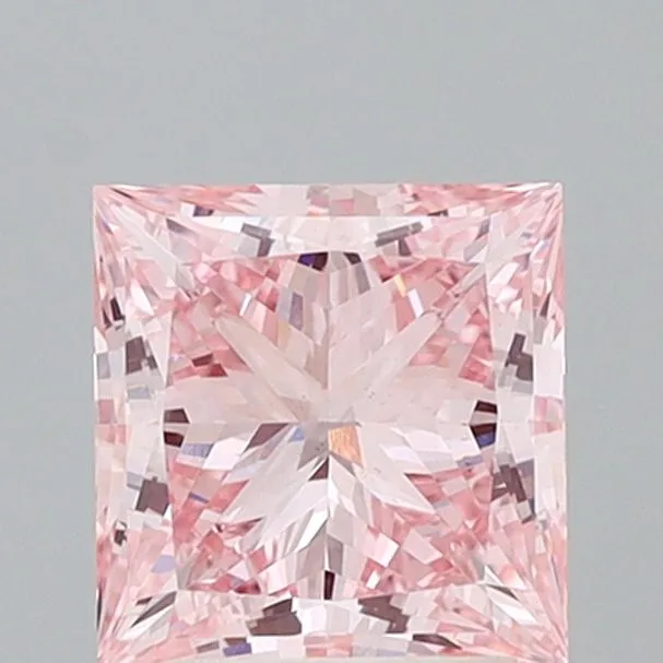 2.76ct PRINCESS Fancy Intense Pink VS1 Coloured Lab diamond