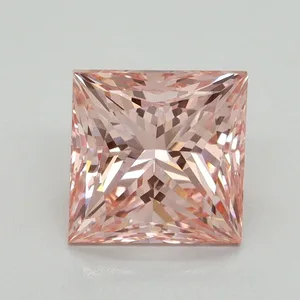 3.05ct PRINCESS Fancy Vivid Pink VVS2 Coloured Lab diamond