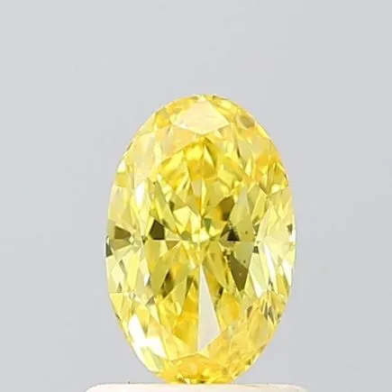 1.02ct OVAL Fancy Vivid Yellow VVS2 Coloured Lab diamond