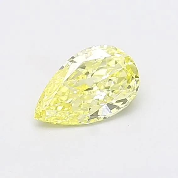 0.6ct PEAR Fancy Intense Yellow VS1 Coloured Lab diamond