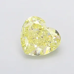 1.6ct HEART Fancy Intense Yellow VS1 Coloured Lab diamond