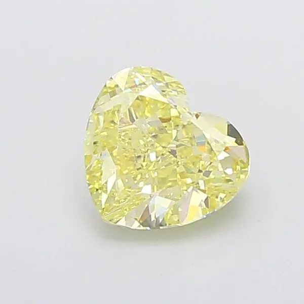 1.6ct HEART Fancy Intense Yellow VS1 Coloured Lab diamond