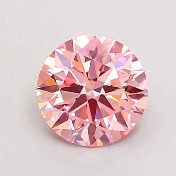 0.99ct ROUND Fancy Intense Pink VS2 Coloured Lab diamond