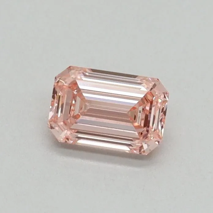 0.40ct EMERALD Fancy Intense Pink VVS2 Coloured Lab diamond