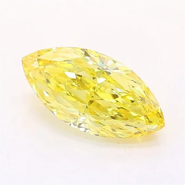 1.01ct MARQUISE Fancy Intense Yellow VS1 Coloured Lab diamond