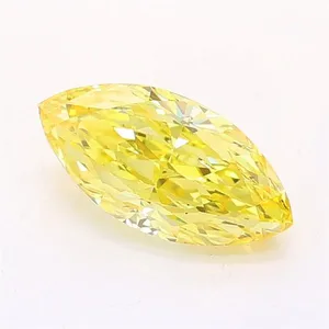 1.01ct MARQUISE Fancy Intense Yellow VS1 Coloured Lab diamond