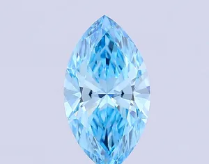 1.61ct MARQUISE Fancy Vivid Blue VVS2 Coloured Lab diamond