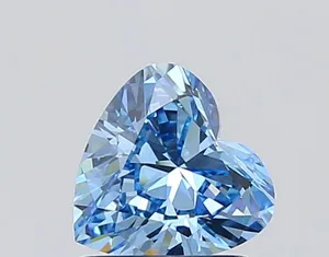 1ct HEART Fancy Vivid Blue VVS2 Coloured Lab diamond