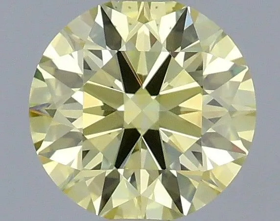 0.67ct ROUND Fancy Yellow VS2 Coloured Lab diamond