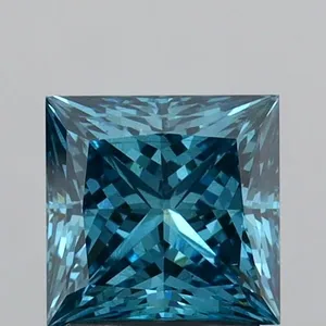 1.72ct PRINCESS Fancy Vivid Blue SI1 Coloured Lab diamond