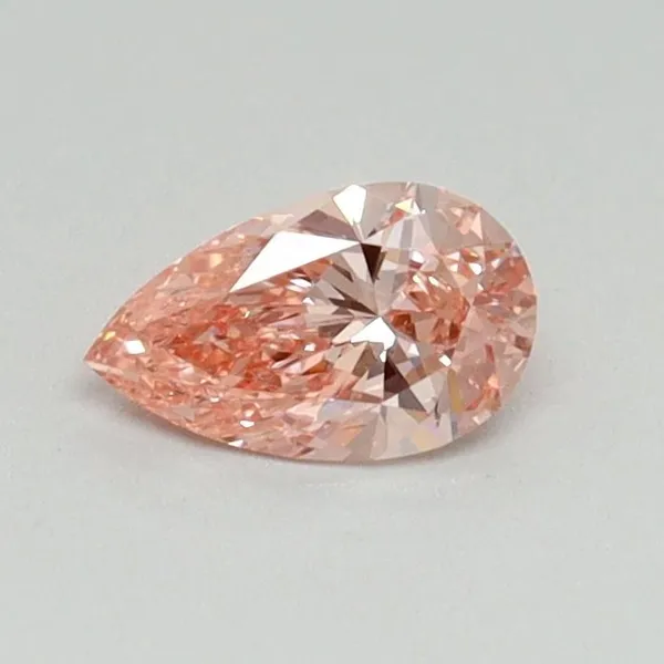 0.36ct PEAR Fancy Vivid Pink VS1 Coloured Lab diamond