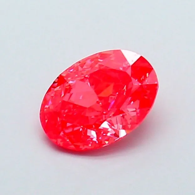 1.01ct OVAL Fancy Vivid Pink VVS2 Coloured Lab diamond