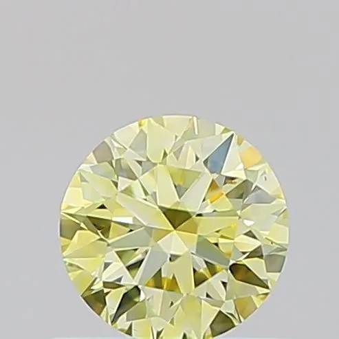 0.50ct ROUND Fancy Light Yellow VS1 Coloured Lab diamond