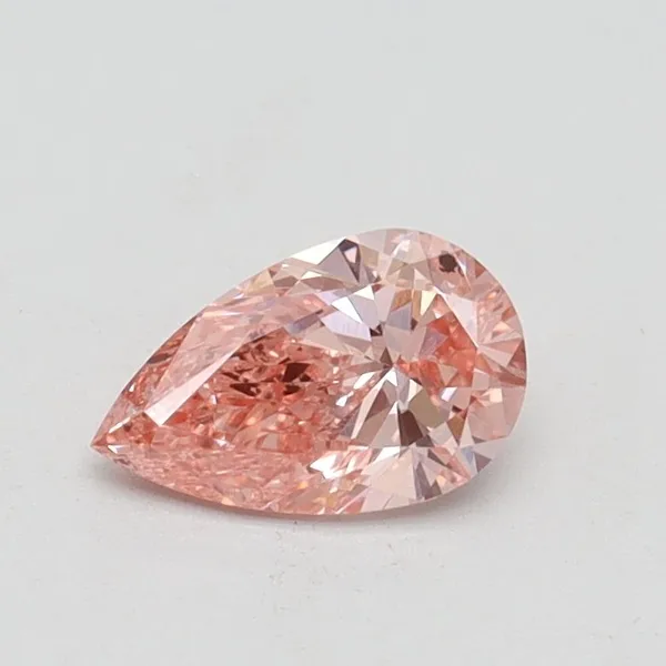 0.5ct PEAR Fancy Vivid Pink SI2 Coloured Lab diamond
