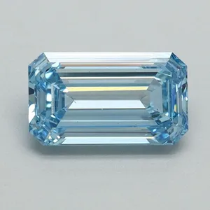 1ct EMERALD Fancy Intense Blue VS1 Coloured Lab diamond