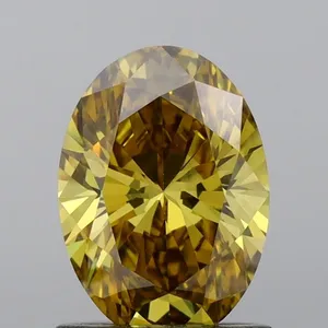 1.07ct OVAL Fancy Intense Gray Yellow VS1 Coloured Lab diamond