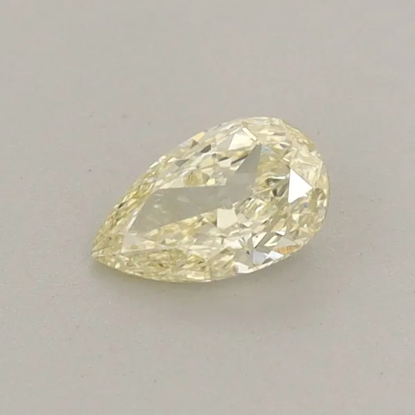 0.31ct PEAR Fancy Light Yellow VS2 Coloured Lab diamond