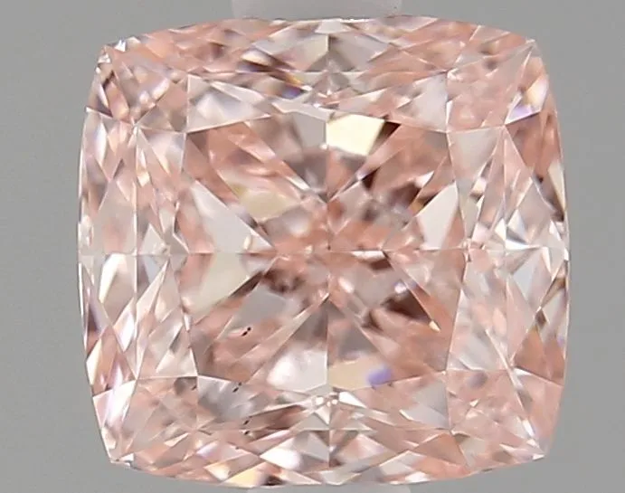 1.24ct CUSHION Fancy Vivid Pink VS2 Coloured Lab diamond