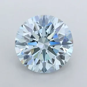 1.03ct ROUND Fancy Intense Blue VVS2 Coloured Lab diamond