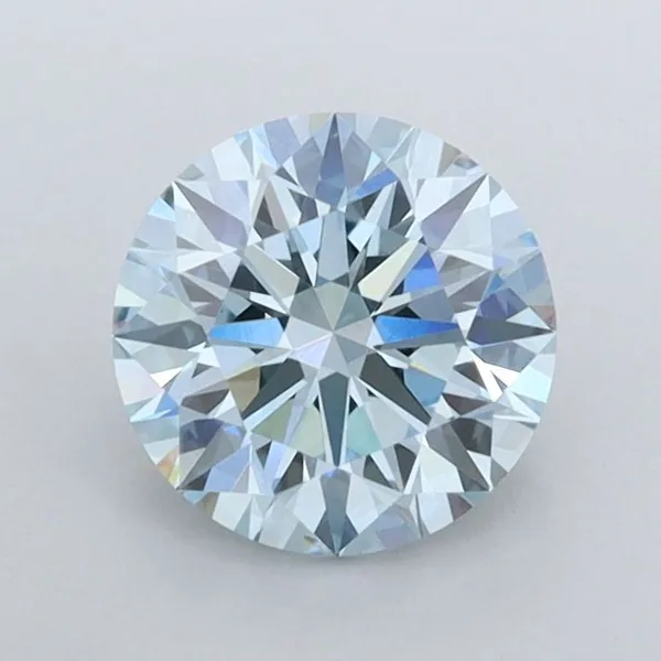 1.03ct ROUND Fancy Intense Blue VVS2 Coloured Lab diamond