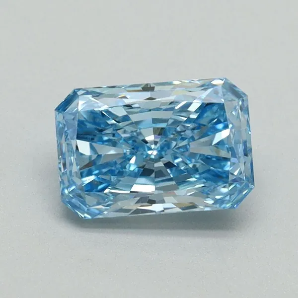 1.05ct RADIANT Fancy Vivid Blue VS1 Coloured Lab diamond