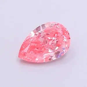 0.37ct PEAR Fancy Vivid Pink VVS2 Coloured Lab diamond
