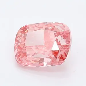 1ct CUSHION Fancy Vivid Pink VS1 Coloured Lab diamond
