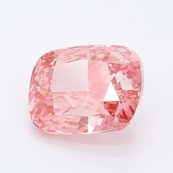 1ct CUSHION Fancy Vivid Pink VS1 Coloured Lab diamond