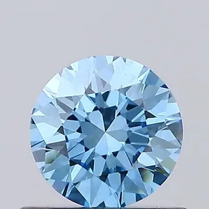 0.55ct ROUND Fancy Vivid Blue VS1 Coloured Lab diamond
