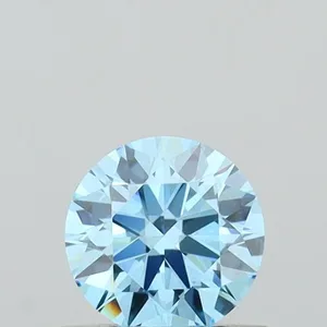 0.47ct ROUND Fancy Vivid Blue VVS2 Coloured Lab diamond