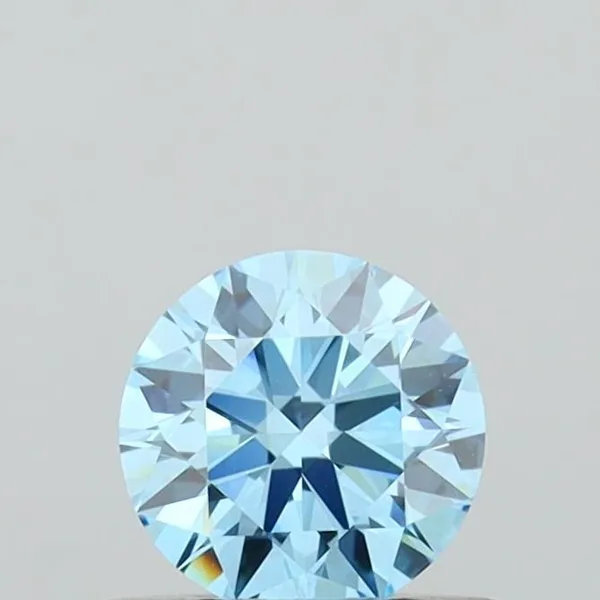 0.47ct ROUND Fancy Vivid Blue VVS2 Coloured Lab diamond