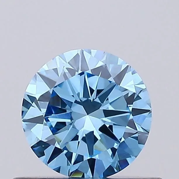 0.49ct ROUND Fancy Vivid Blue VVS2 Coloured Lab diamond
