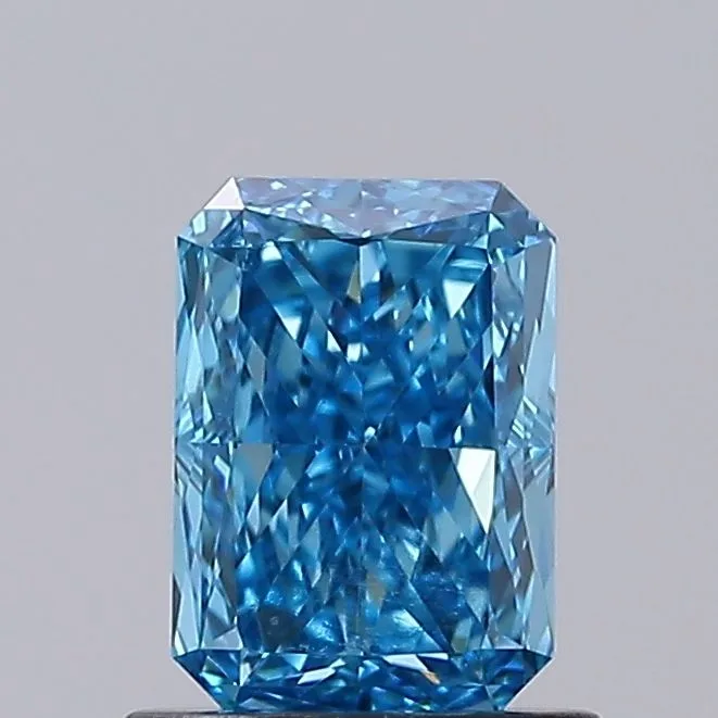 1.04ct RADIANT Fancy Vivid Blue VVS2 Coloured Lab diamond