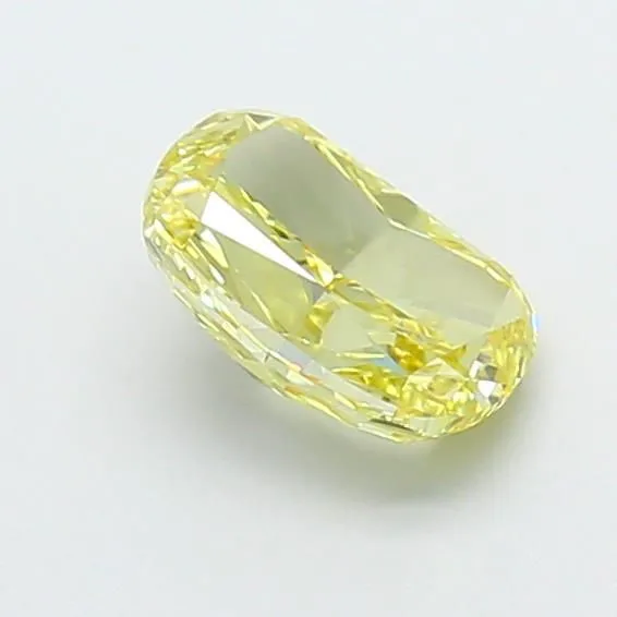 1.09ct CUSHION Fancy Intense Yellow VVS1 Coloured Lab diamond