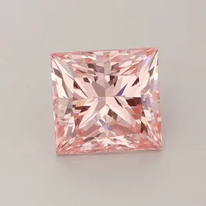 1.81ct PRINCESS Fancy Vivid Pink VS1 Coloured Lab diamond