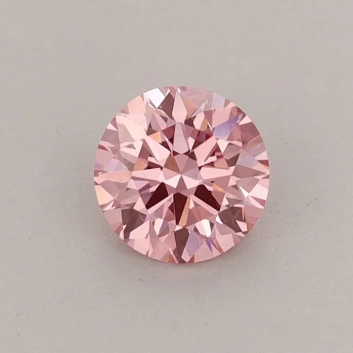 0.42ct ROUND Fancy Vivid Pink VS1 Coloured Lab diamond