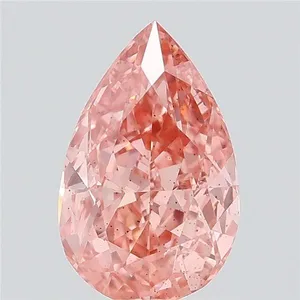 0.87ct PEAR Fancy Vivid Pink SI1 Coloured Lab diamond