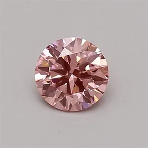 0.32ct ROUND Fancy Vivid Pink VVS2 Coloured Lab diamond