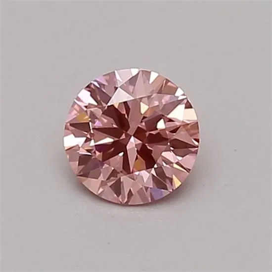 0.32ct ROUND Fancy Vivid Pink VVS2 Coloured Lab diamond