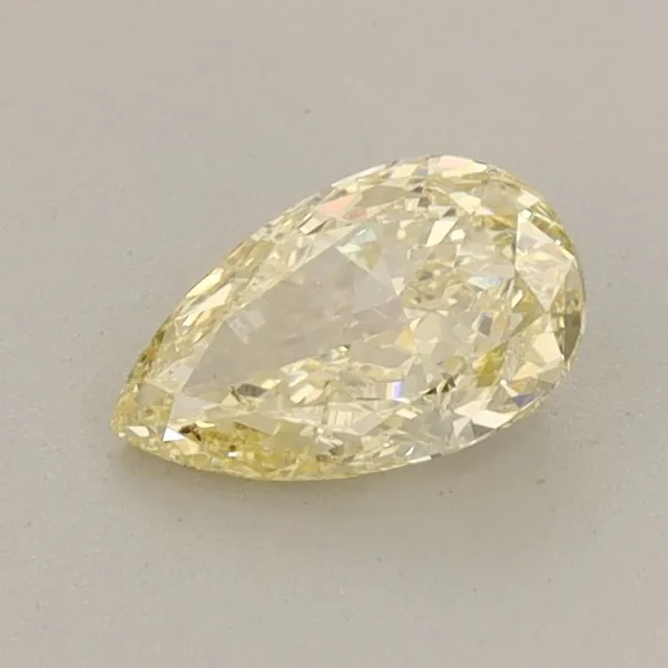 0.62ct PEAR Fancy Yellow VVS2 Coloured Lab diamond