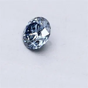0.31ct ROUND Fancy Vivid Blue VVS1 Coloured Lab diamond