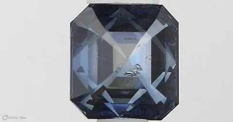 0.53ct EMERALD Fancy Vivid Blue SI2 Coloured Lab diamond