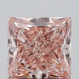 2.58ct PRINCESS Fancy Intense Pink VS2 Coloured Lab diamond