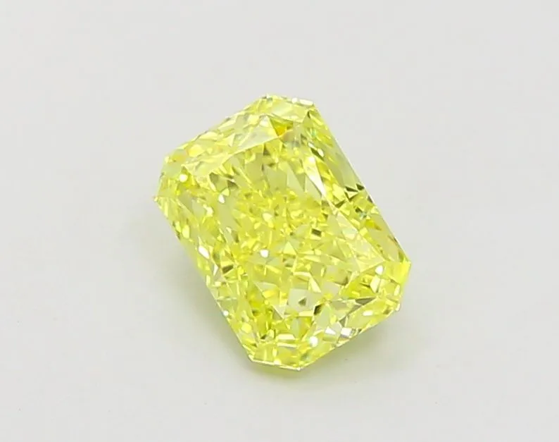 1.06ct RADIANT Fancy Vivid Yellow VS1 Coloured Lab diamond