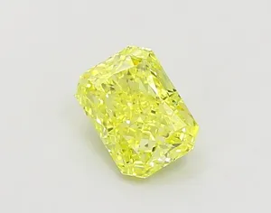 1.06ct RADIANT Fancy Vivid Yellow VS1 Coloured Lab diamond