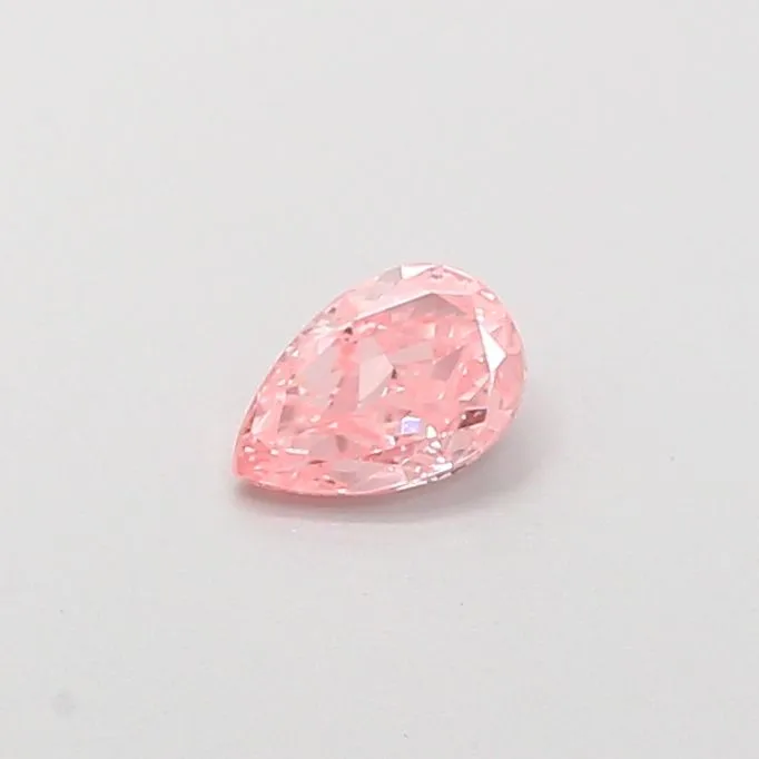 0.36ct PEAR Fancy Vivid Pink VVS2 Coloured Lab diamond