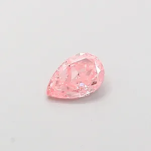 0.36ct PEAR Fancy Vivid Pink VVS2 Coloured Lab diamond