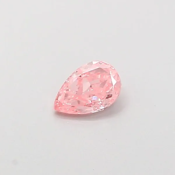 0.36ct PEAR Fancy Vivid Pink VVS2 Coloured Lab diamond