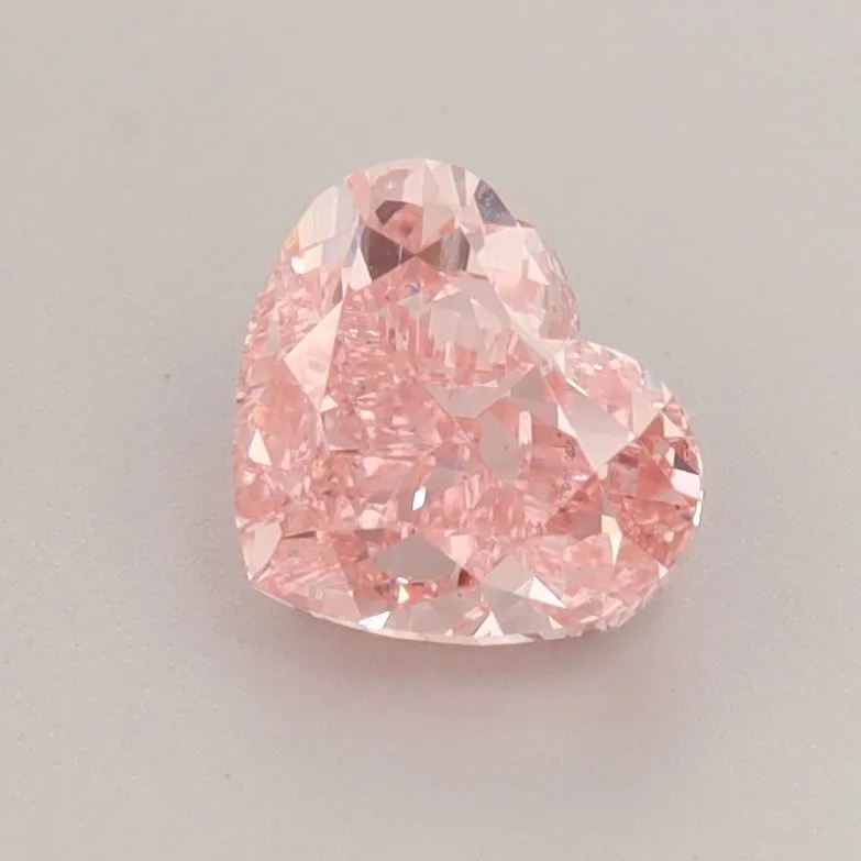 1.23ct HEART Fancy Vivid Pink VS1 Coloured Lab diamond