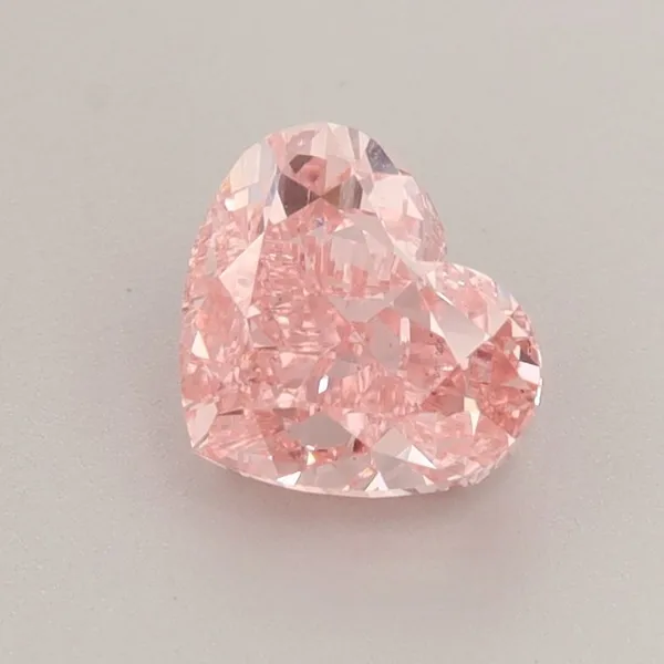 1.23ct HEART Fancy Vivid Pink VS1 Coloured Lab diamond